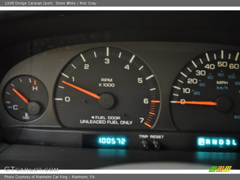 Stone White / Mist Gray 1998 Dodge Caravan Sport