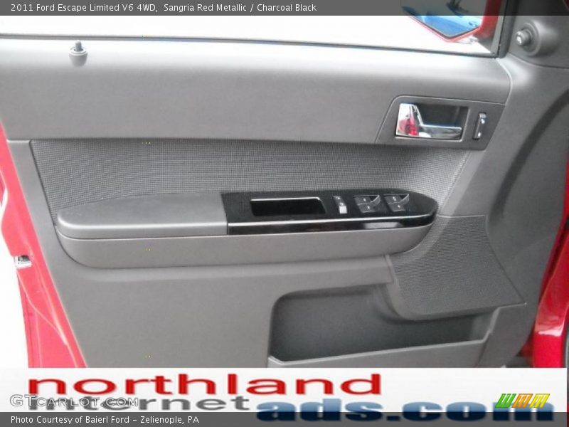 Sangria Red Metallic / Charcoal Black 2011 Ford Escape Limited V6 4WD