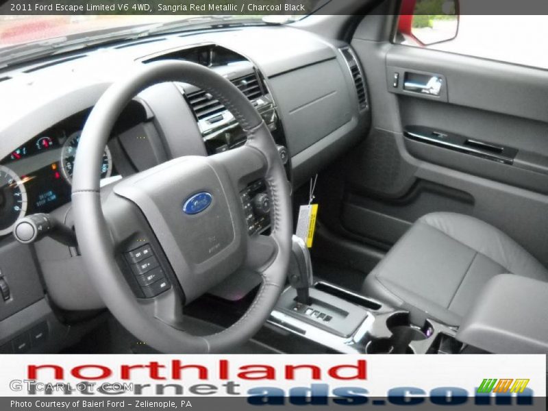 Sangria Red Metallic / Charcoal Black 2011 Ford Escape Limited V6 4WD