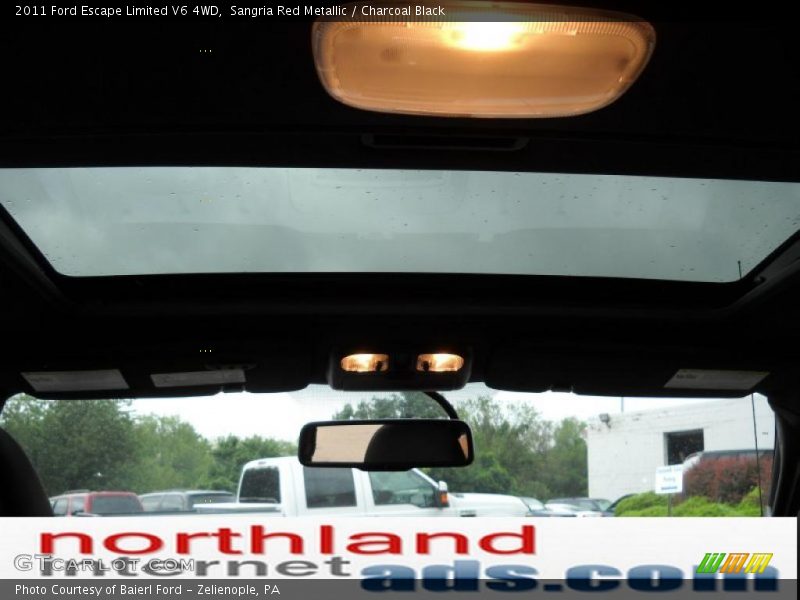 Sangria Red Metallic / Charcoal Black 2011 Ford Escape Limited V6 4WD