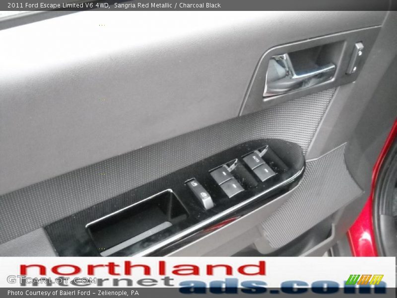 Sangria Red Metallic / Charcoal Black 2011 Ford Escape Limited V6 4WD