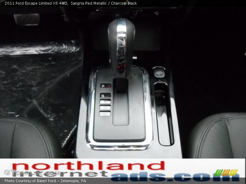 Sangria Red Metallic / Charcoal Black 2011 Ford Escape Limited V6 4WD