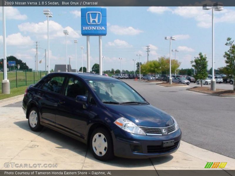 Blue Onyx / Charcoal 2009 Nissan Versa 1.8 S Sedan