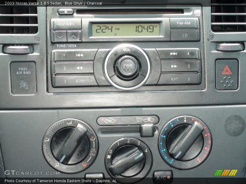Blue Onyx / Charcoal 2009 Nissan Versa 1.8 S Sedan