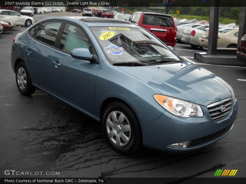 Seattle Light Blue / Gray 2007 Hyundai Elantra GLS Sedan