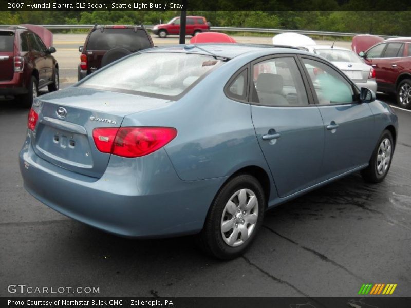 Seattle Light Blue / Gray 2007 Hyundai Elantra GLS Sedan