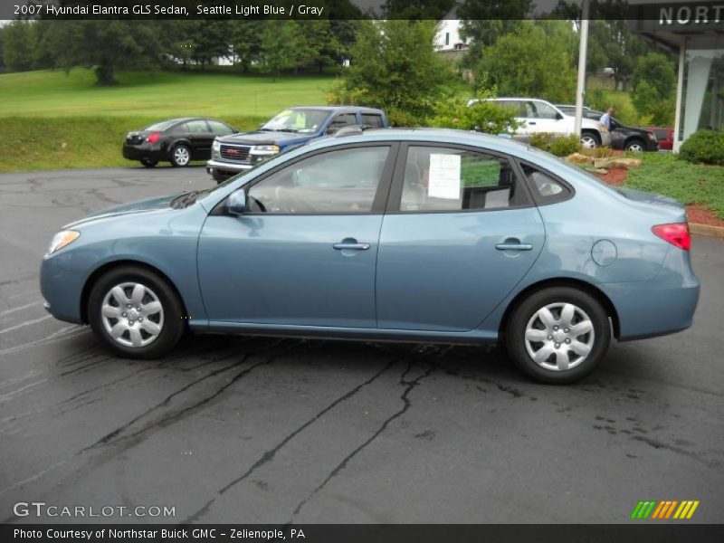Seattle Light Blue / Gray 2007 Hyundai Elantra GLS Sedan