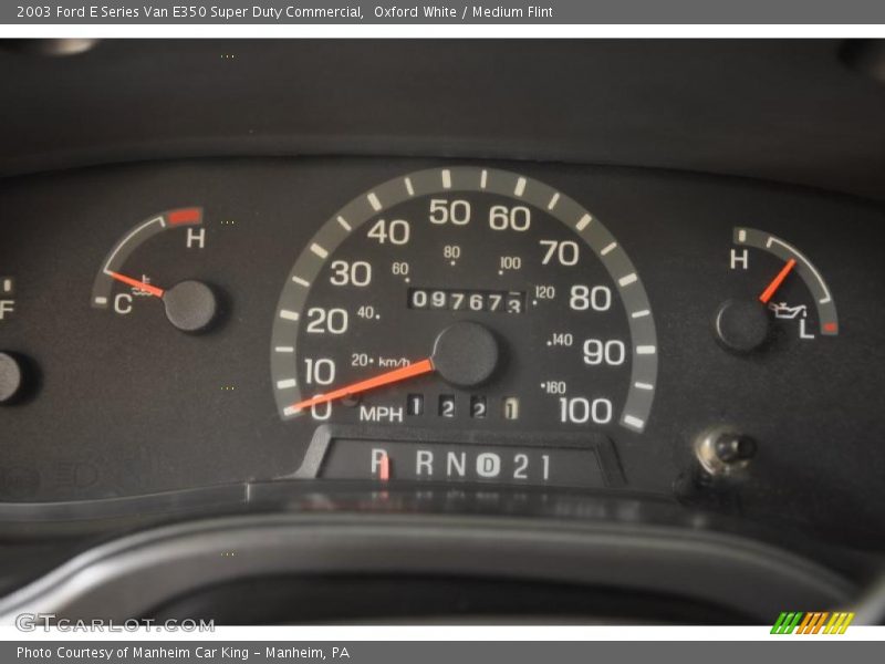 Oxford White / Medium Flint 2003 Ford E Series Van E350 Super Duty Commercial