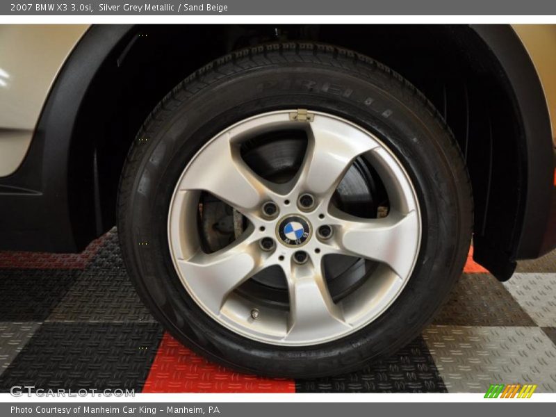 Silver Grey Metallic / Sand Beige 2007 BMW X3 3.0si
