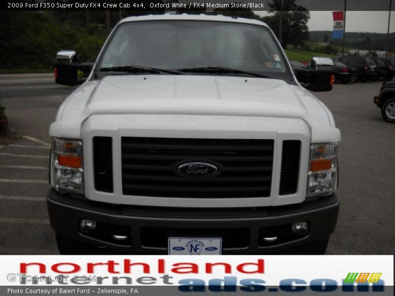 Oxford White / FX4 Medium Stone/Black 2009 Ford F350 Super Duty FX4 Crew Cab 4x4