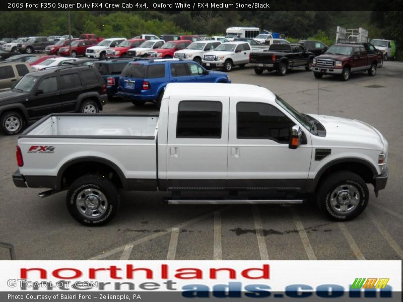 Oxford White / FX4 Medium Stone/Black 2009 Ford F350 Super Duty FX4 Crew Cab 4x4