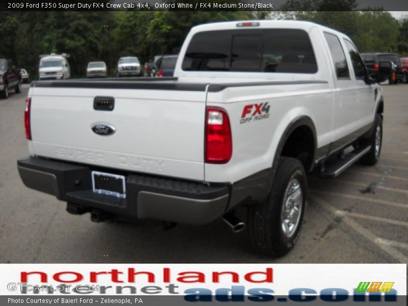 Oxford White / FX4 Medium Stone/Black 2009 Ford F350 Super Duty FX4 Crew Cab 4x4