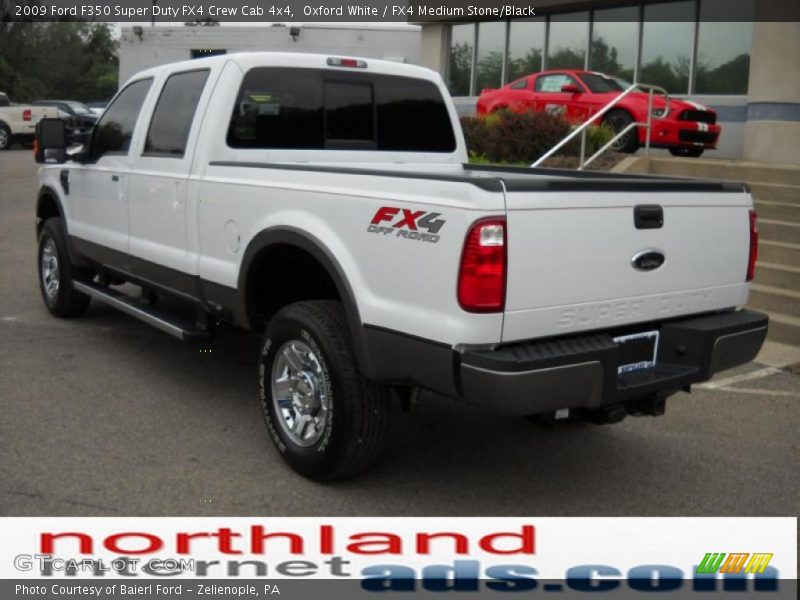 Oxford White / FX4 Medium Stone/Black 2009 Ford F350 Super Duty FX4 Crew Cab 4x4