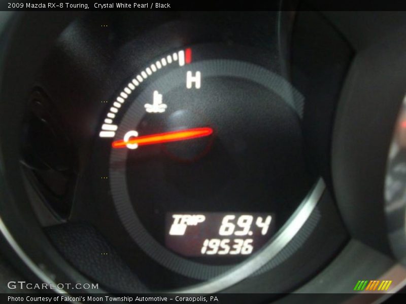 Crystal White Pearl / Black 2009 Mazda RX-8 Touring