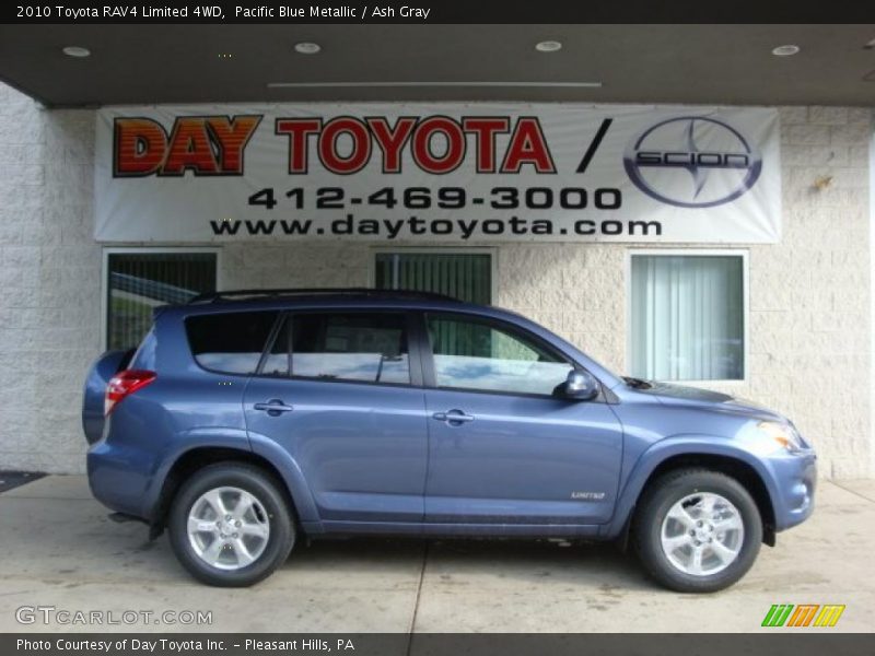 Pacific Blue Metallic / Ash Gray 2010 Toyota RAV4 Limited 4WD