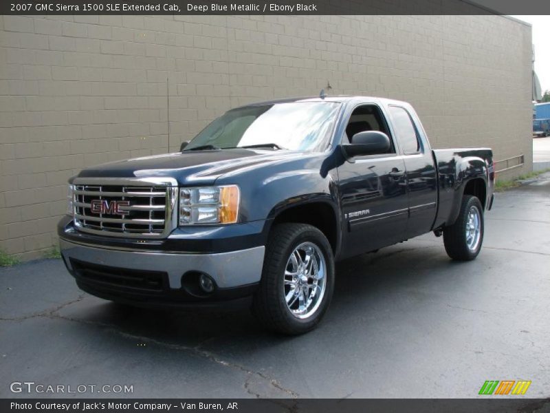 Deep Blue Metallic / Ebony Black 2007 GMC Sierra 1500 SLE Extended Cab