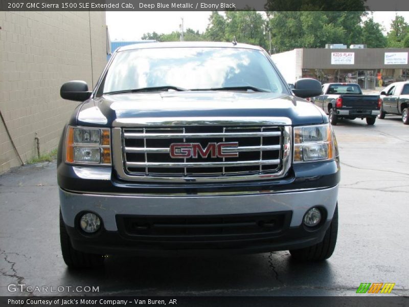 Deep Blue Metallic / Ebony Black 2007 GMC Sierra 1500 SLE Extended Cab