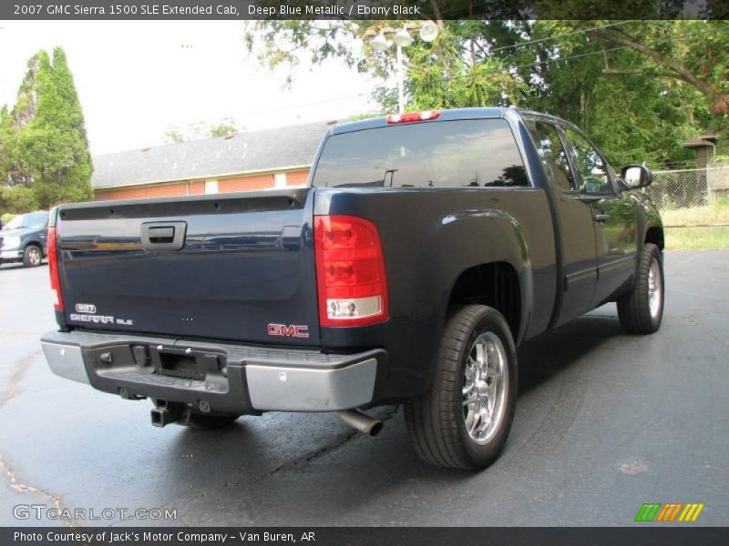 Deep Blue Metallic / Ebony Black 2007 GMC Sierra 1500 SLE Extended Cab