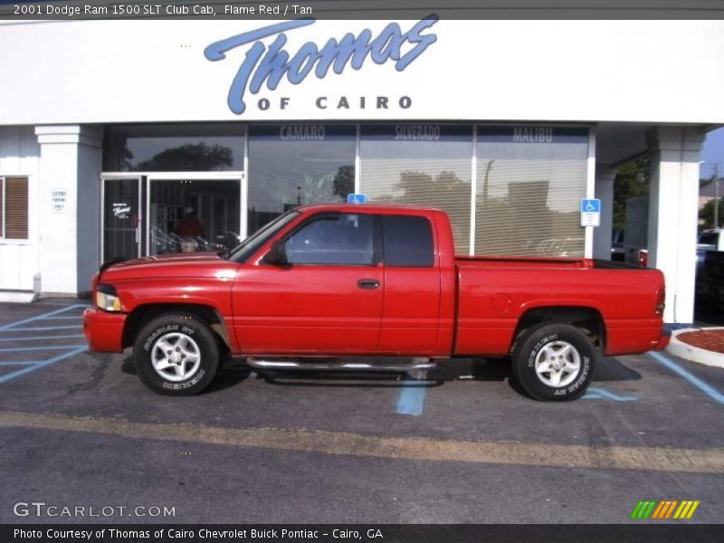 Flame Red / Tan 2001 Dodge Ram 1500 SLT Club Cab