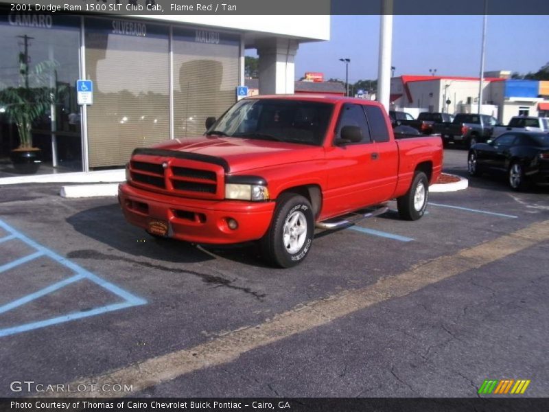 Flame Red / Tan 2001 Dodge Ram 1500 SLT Club Cab
