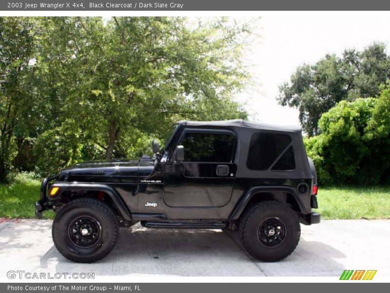 Black Clearcoat / Dark Slate Gray 2003 Jeep Wrangler X 4x4