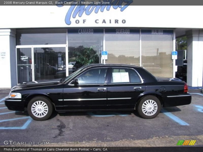 Black Clearcoat / Medium Light Stone 2008 Mercury Grand Marquis GS