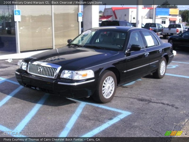 Black Clearcoat / Medium Light Stone 2008 Mercury Grand Marquis GS