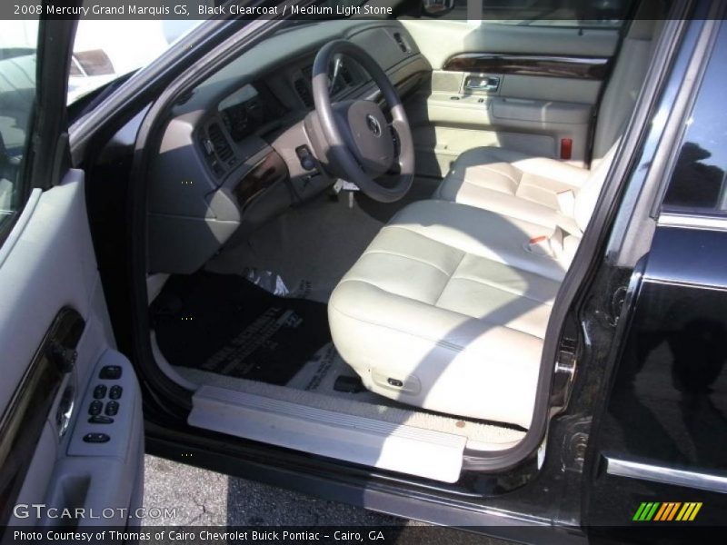 Black Clearcoat / Medium Light Stone 2008 Mercury Grand Marquis GS