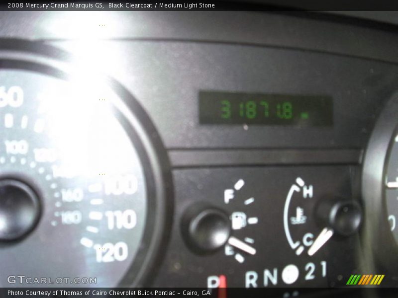 Black Clearcoat / Medium Light Stone 2008 Mercury Grand Marquis GS