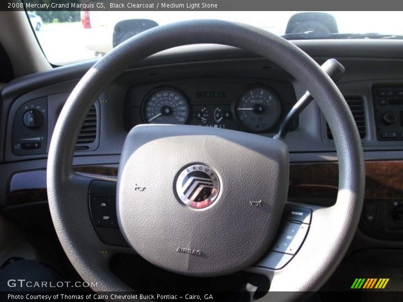 Black Clearcoat / Medium Light Stone 2008 Mercury Grand Marquis GS