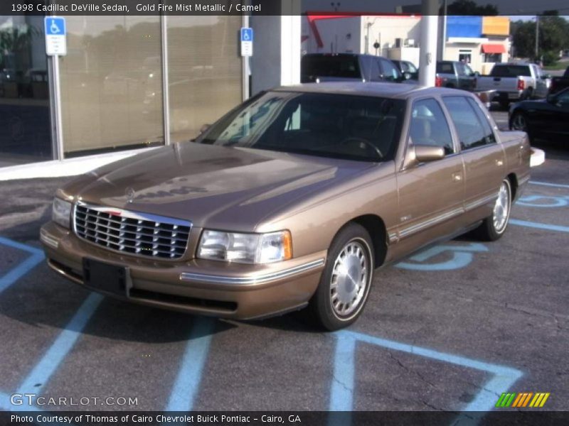 Gold Fire Mist Metallic / Camel 1998 Cadillac DeVille Sedan