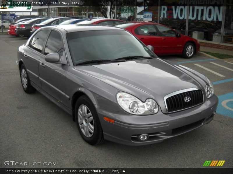 Steel Gray / Black 2005 Hyundai Sonata GL