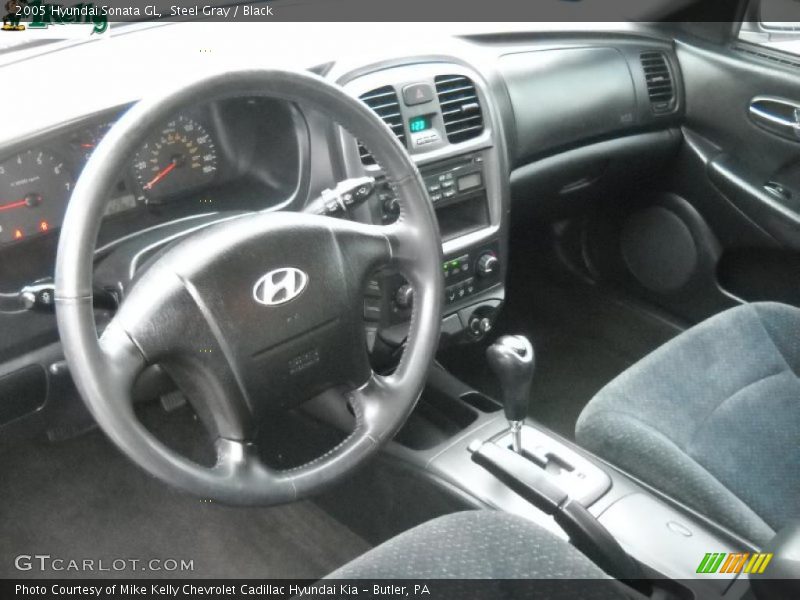 Steel Gray / Black 2005 Hyundai Sonata GL