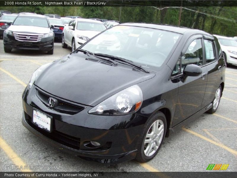 Nighthawk Black Pearl / Black/Grey 2008 Honda Fit Sport