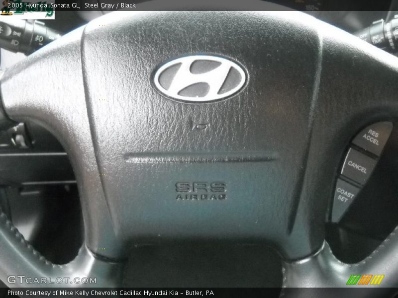 Steel Gray / Black 2005 Hyundai Sonata GL