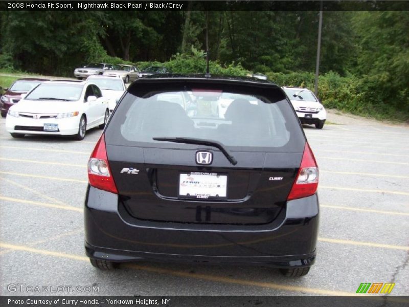 Nighthawk Black Pearl / Black/Grey 2008 Honda Fit Sport