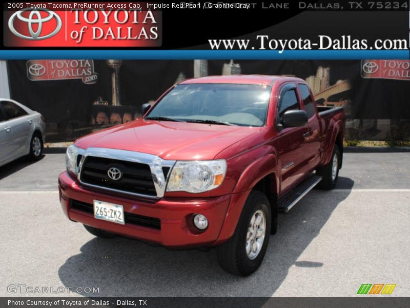 Impulse Red Pearl / Graphite Gray 2005 Toyota Tacoma PreRunner Access Cab