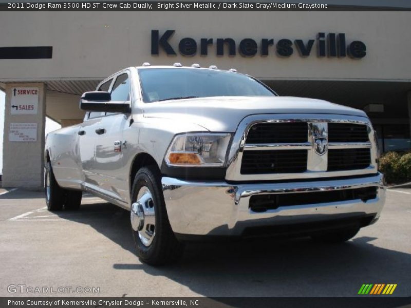 Bright Silver Metallic / Dark Slate Gray/Medium Graystone 2011 Dodge Ram 3500 HD ST Crew Cab Dually