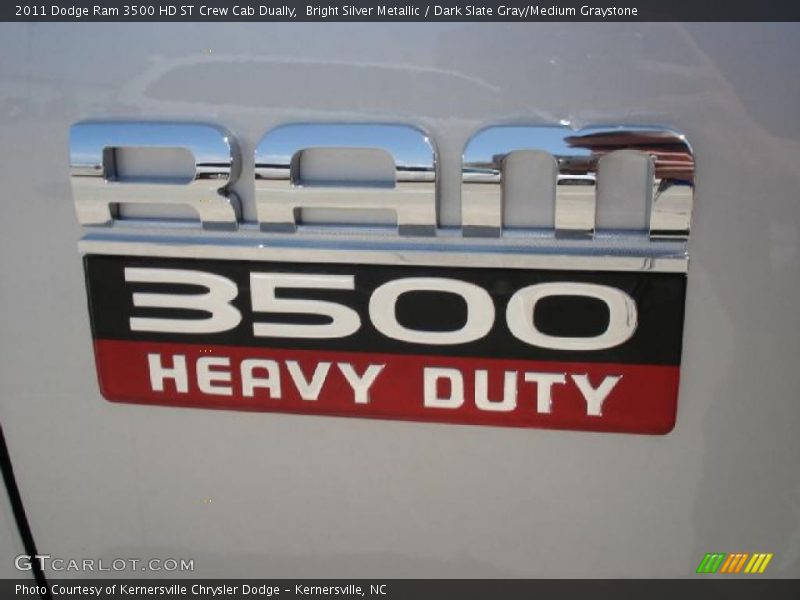 Bright Silver Metallic / Dark Slate Gray/Medium Graystone 2011 Dodge Ram 3500 HD ST Crew Cab Dually