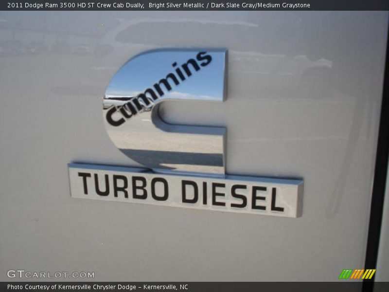 Bright Silver Metallic / Dark Slate Gray/Medium Graystone 2011 Dodge Ram 3500 HD ST Crew Cab Dually