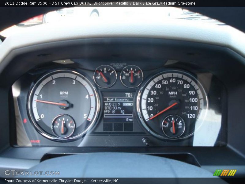 Bright Silver Metallic / Dark Slate Gray/Medium Graystone 2011 Dodge Ram 3500 HD ST Crew Cab Dually