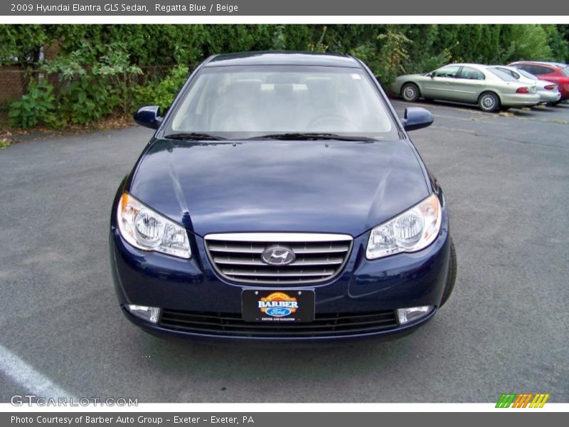 Regatta Blue / Beige 2009 Hyundai Elantra GLS Sedan