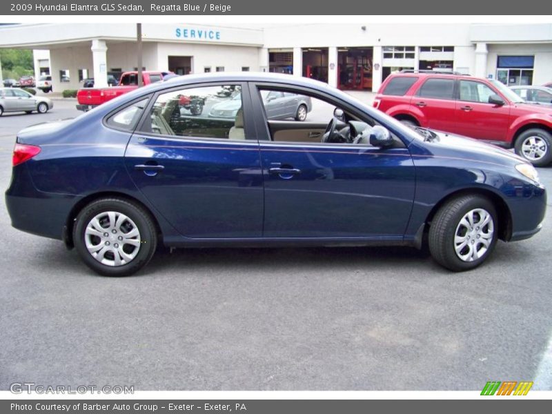 Regatta Blue / Beige 2009 Hyundai Elantra GLS Sedan