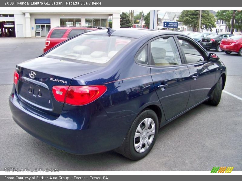 Regatta Blue / Beige 2009 Hyundai Elantra GLS Sedan