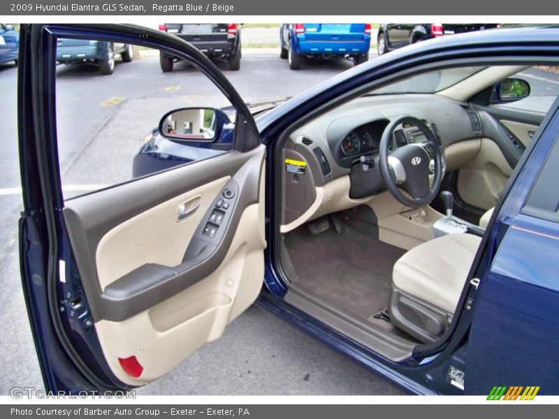 Regatta Blue / Beige 2009 Hyundai Elantra GLS Sedan