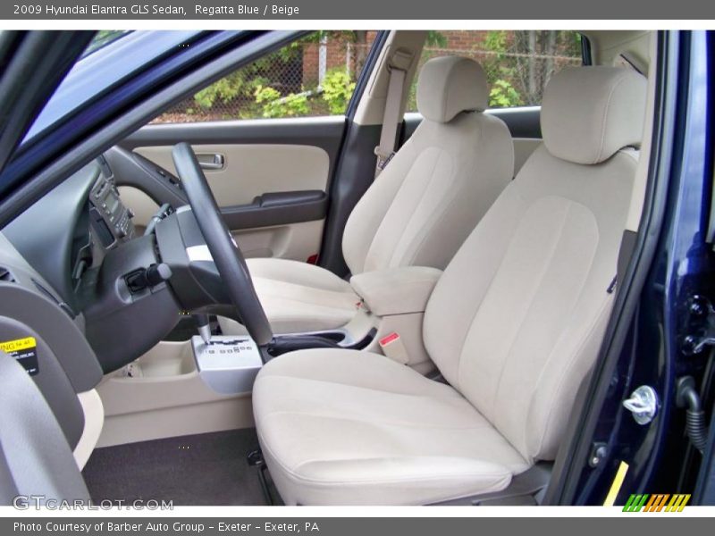 Regatta Blue / Beige 2009 Hyundai Elantra GLS Sedan