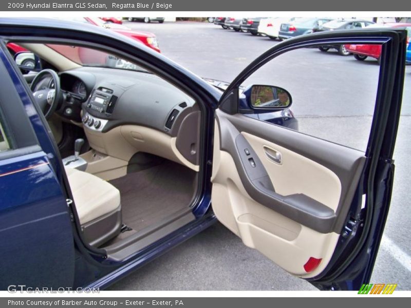 Regatta Blue / Beige 2009 Hyundai Elantra GLS Sedan