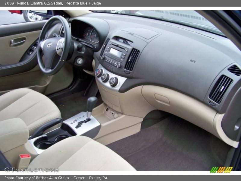 Regatta Blue / Beige 2009 Hyundai Elantra GLS Sedan