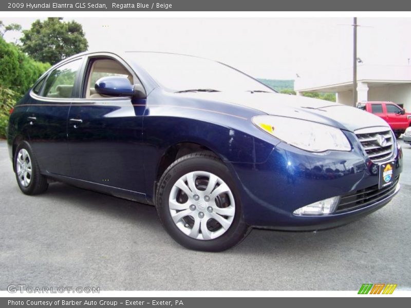 Regatta Blue / Beige 2009 Hyundai Elantra GLS Sedan