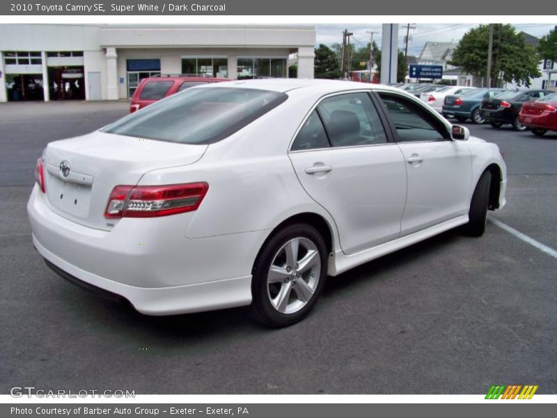 Super White / Dark Charcoal 2010 Toyota Camry SE